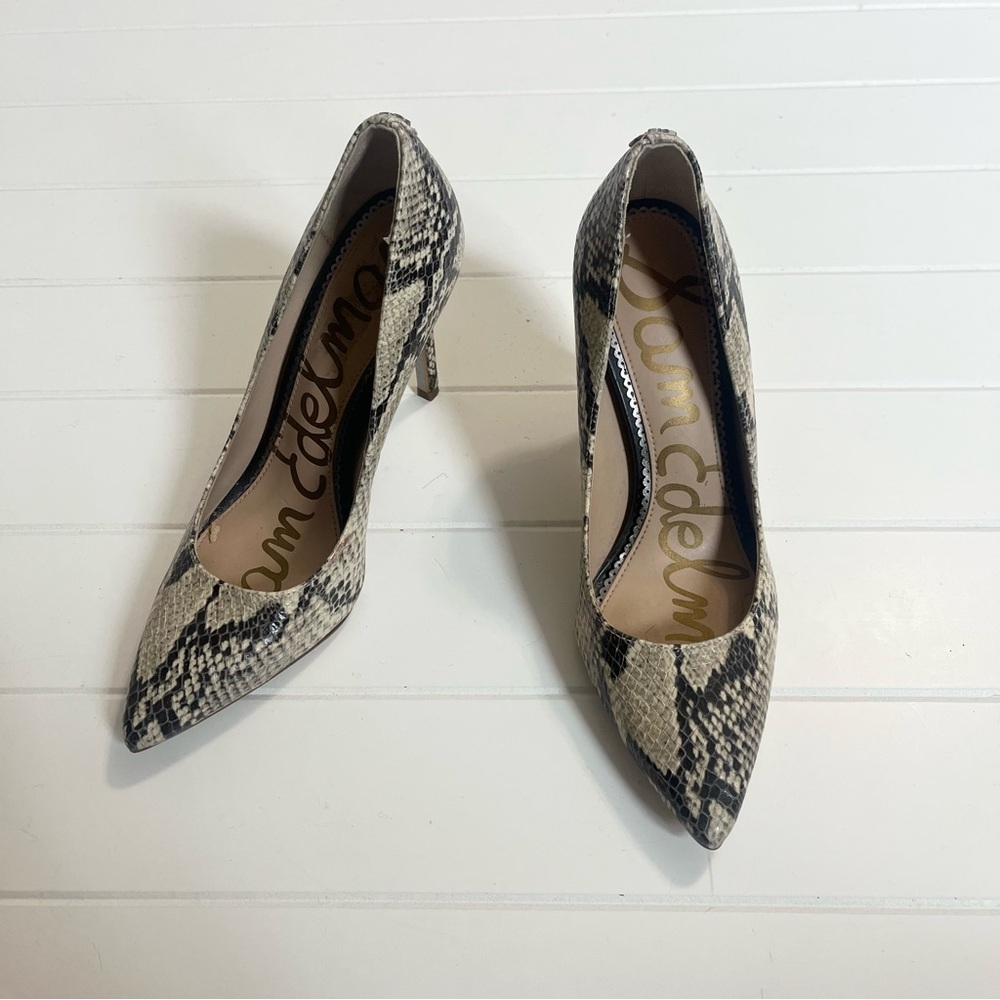 Sam Edelman Hazel Snakeskin Stiletto Heel Pointed Toe Classic